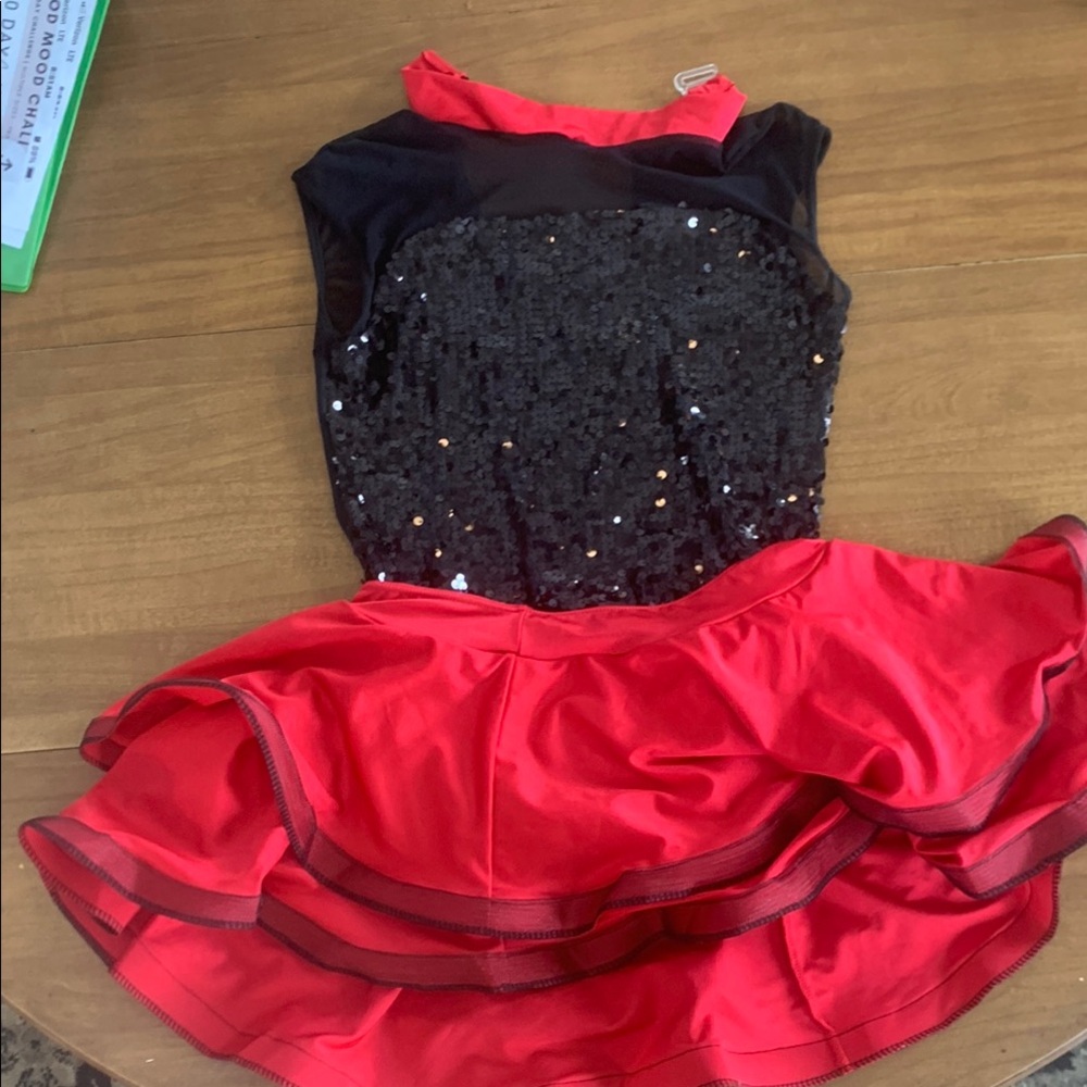 Red and Black Sequin Kids Costume